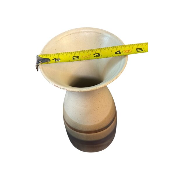 Stoneware Vase With Earthy Tones & Flared Rim Flowers Garden Art Outside Earthy - Picture 7 of 8